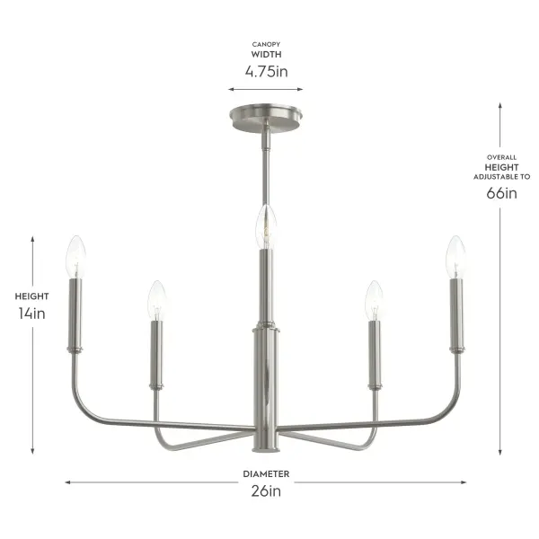 Reines Five-Light Chandelier - Image 14