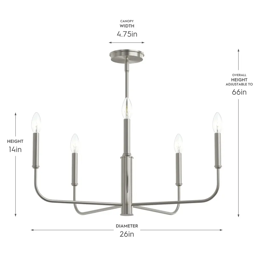 Reines Five-Light Chandelier - Image 14