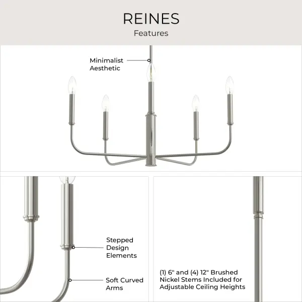 Reines Five-Light Chandelier - Image 15