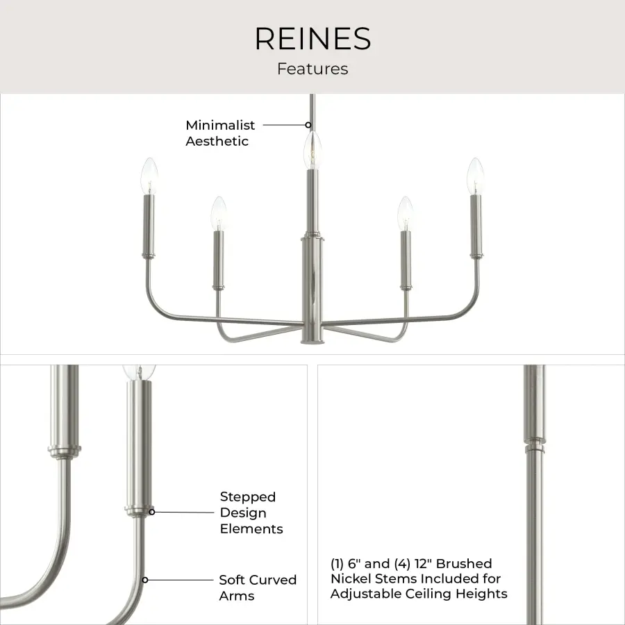 Reines Five-Light Chandelier - Image 15