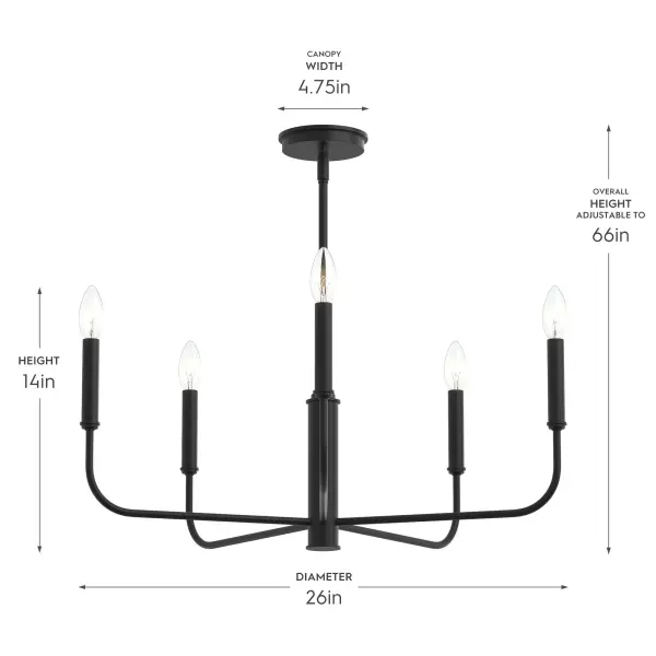 Reines Five-Light Chandelier - Image 23