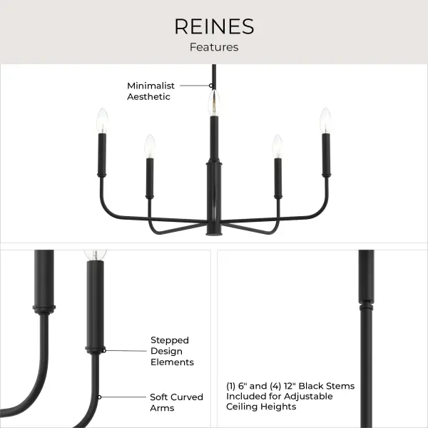 Reines Five-Light Chandelier - Image 24