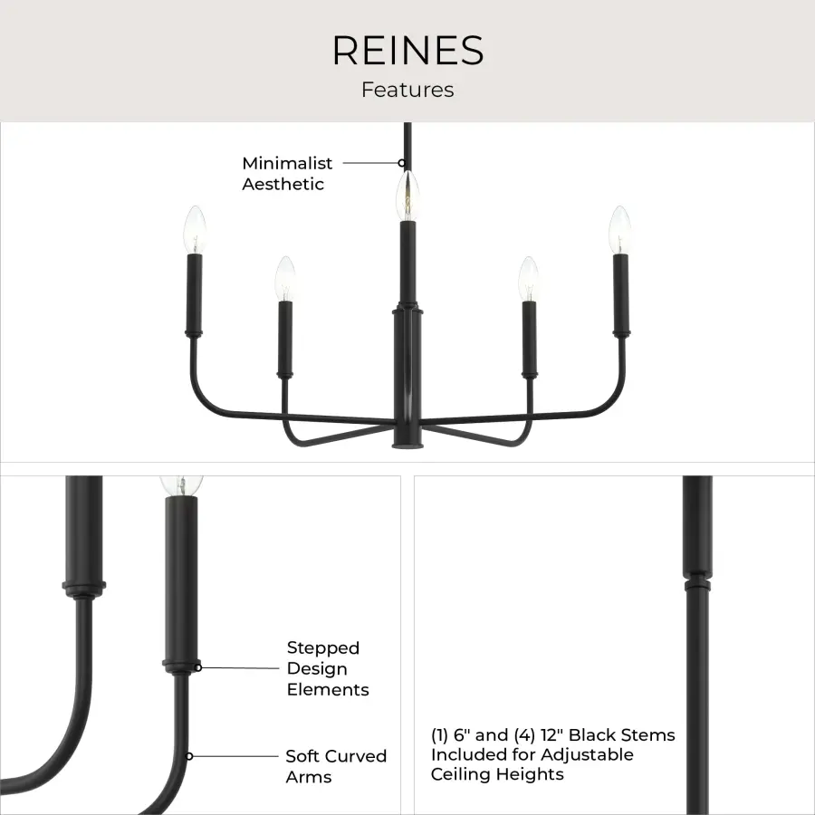 Reines Five-Light Chandelier - Image 24