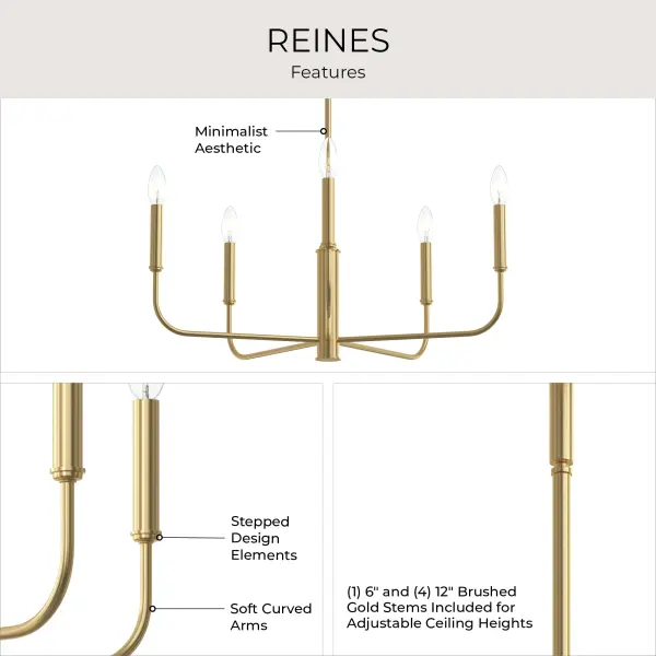 Reines Five-Light Chandelier - Image 5