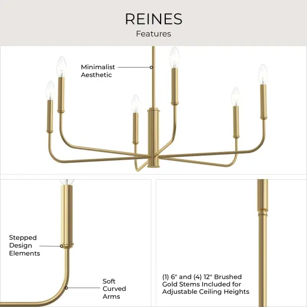 Reines Six-Light Chandelier - Image 11