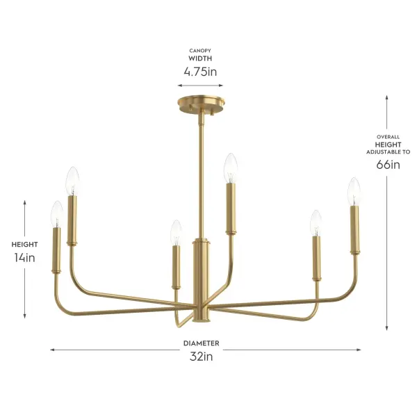 Reines Six-Light Chandelier - Image 10