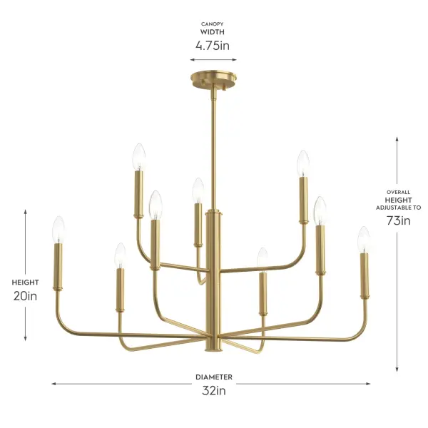 Reines Nine-Light Chandelier - Image 17