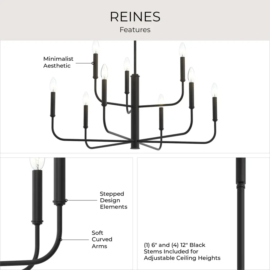 Reines Nine-Light Chandelier - Image 4