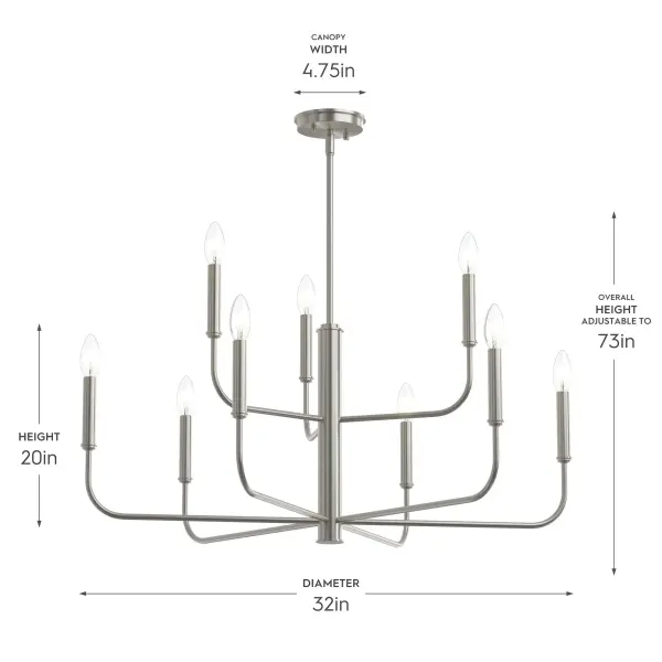 Reines Nine-Light Chandelier - Image 10