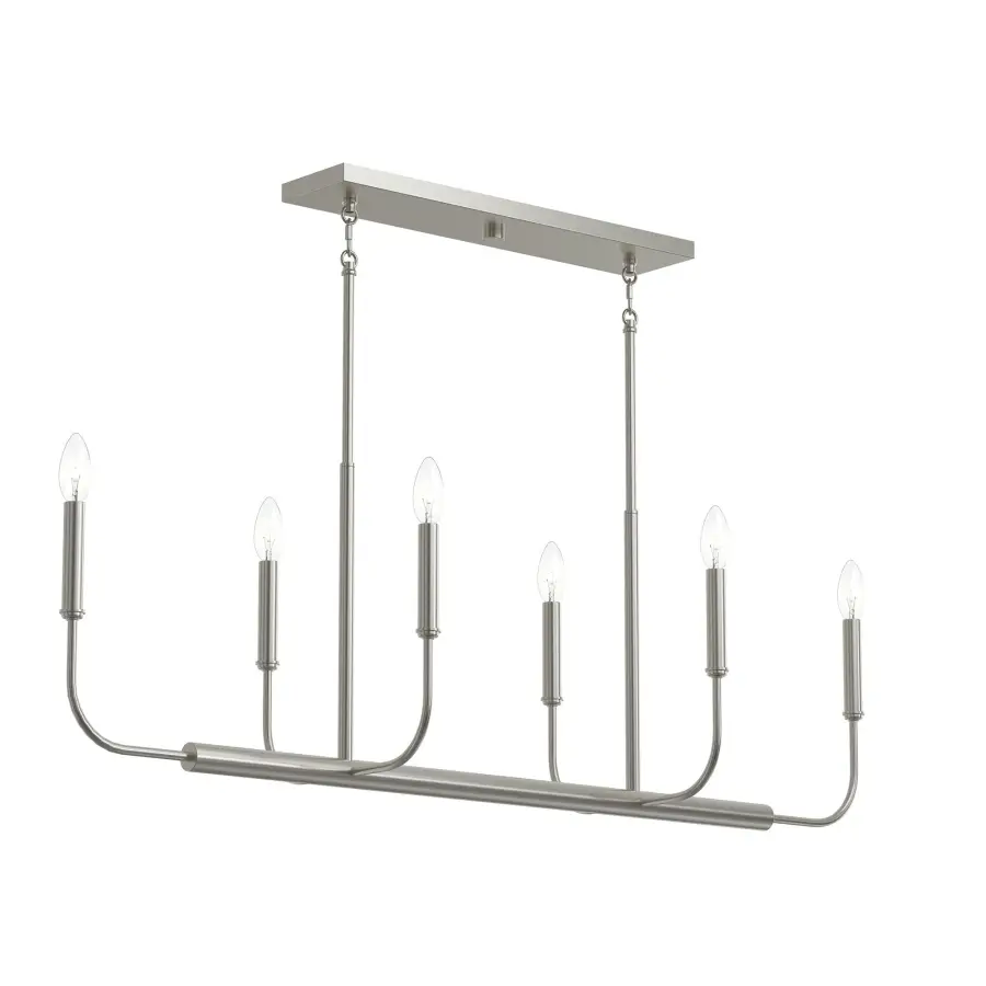 Versatile Linear Chandelier with Transitional Appeal - Image 1