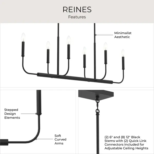 Reines Four-Light Linear Chandelier - Image 11