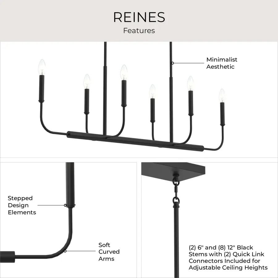 Reines Four-Light Linear Chandelier - Image 11