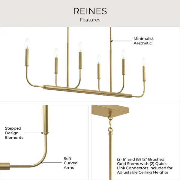 Reines Four-Light Linear Chandelier - Image 18