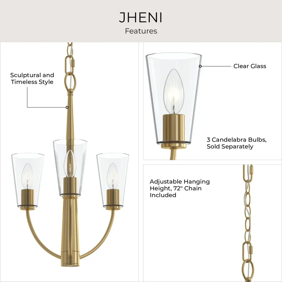 Jheni Three-Light Chandelier - Image 11