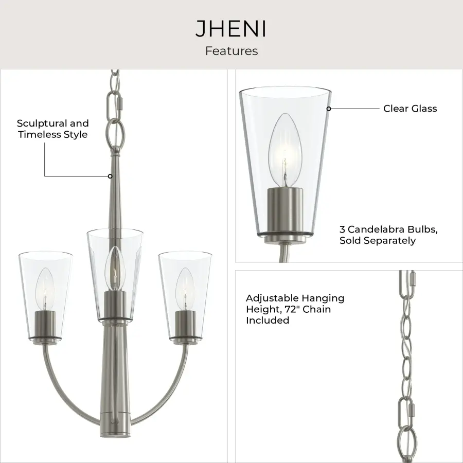 Jheni Three-Light Chandelier - Image 18