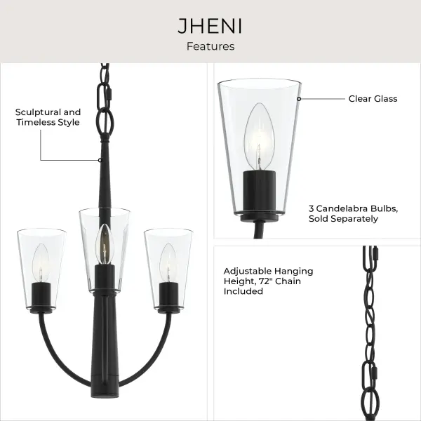 Jheni Three-Light Chandelier - Image 4