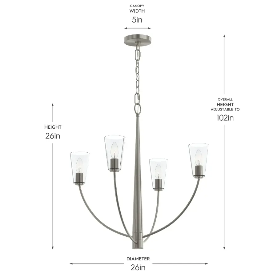 Jheni Four-Light Chandelier - Image 14