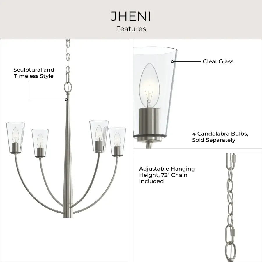 Jheni Four-Light Chandelier - Image 15