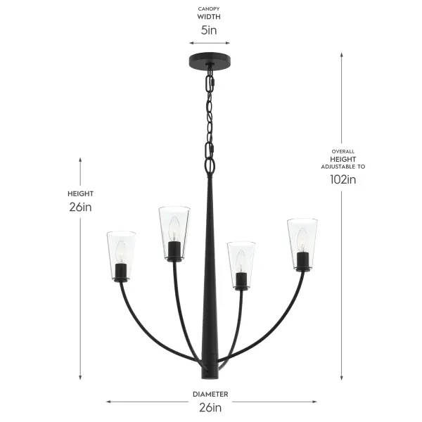 Jheni Four-Light Chandelier - Image 23