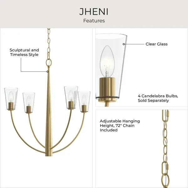 Jheni Four-Light Chandelier - Image 6
