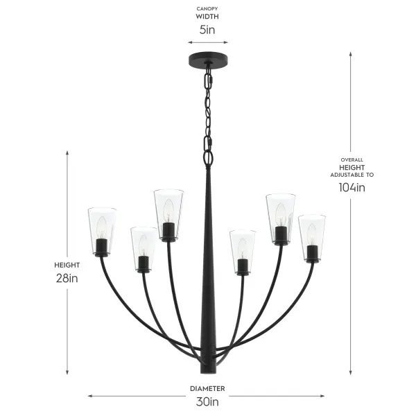 Jheni Six-Light Chandelier - Image 13