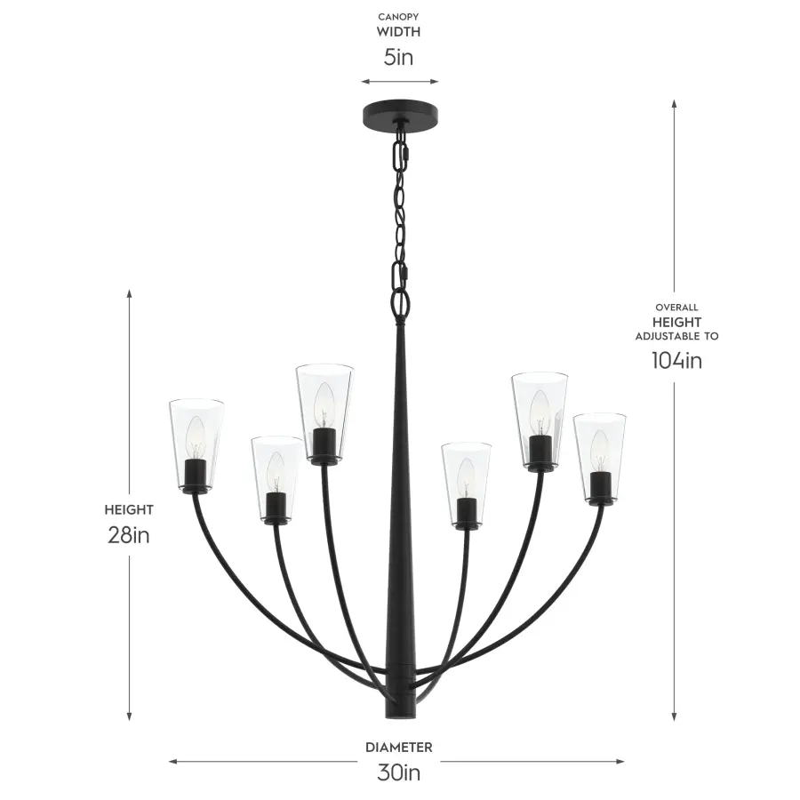 Jheni Six-Light Chandelier - Image 13