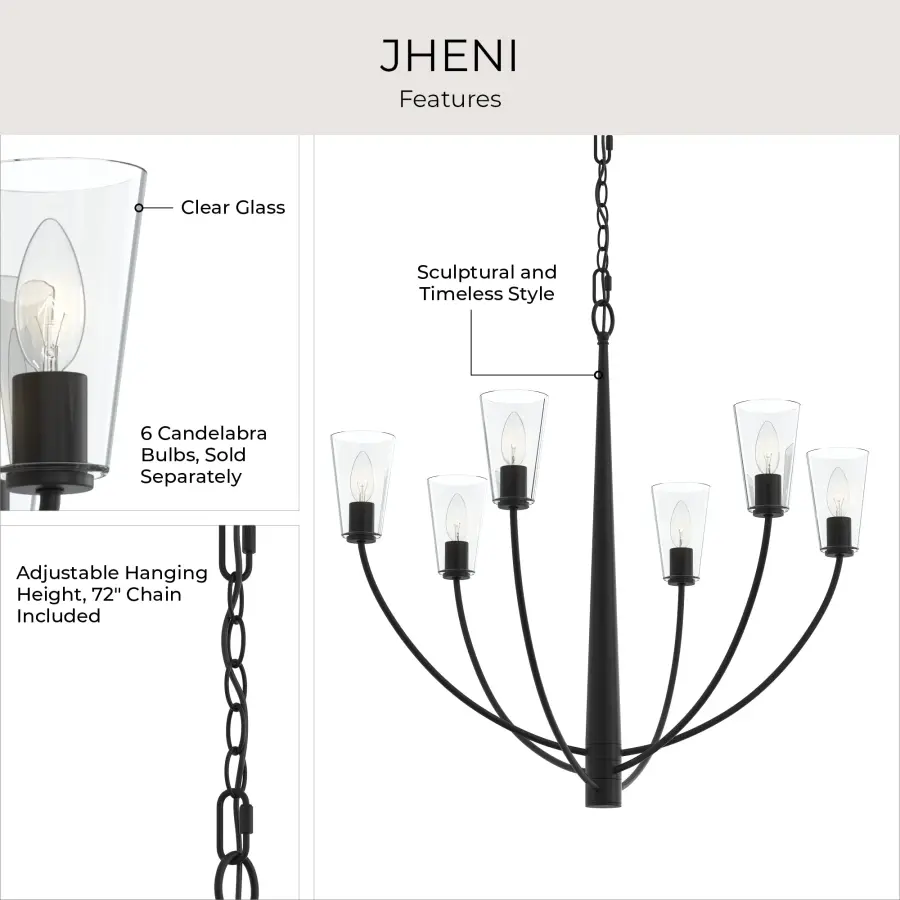 Jheni Six-Light Chandelier - Image 14
