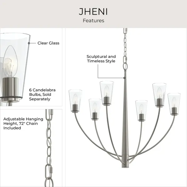 Jheni Six-Light Chandelier - Image 6