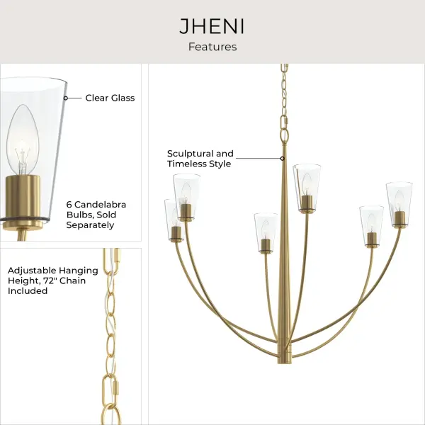 Jheni Six-Light Chandelier - Image 11