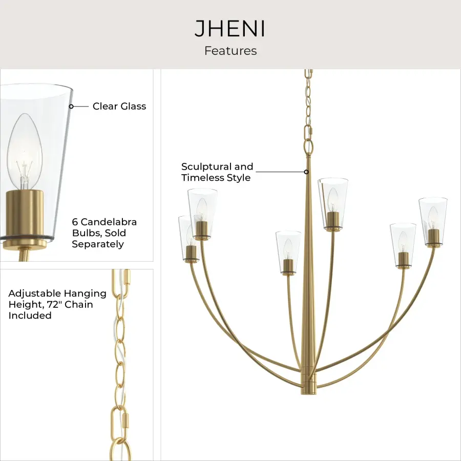Jheni Six-Light Chandelier - Image 11
