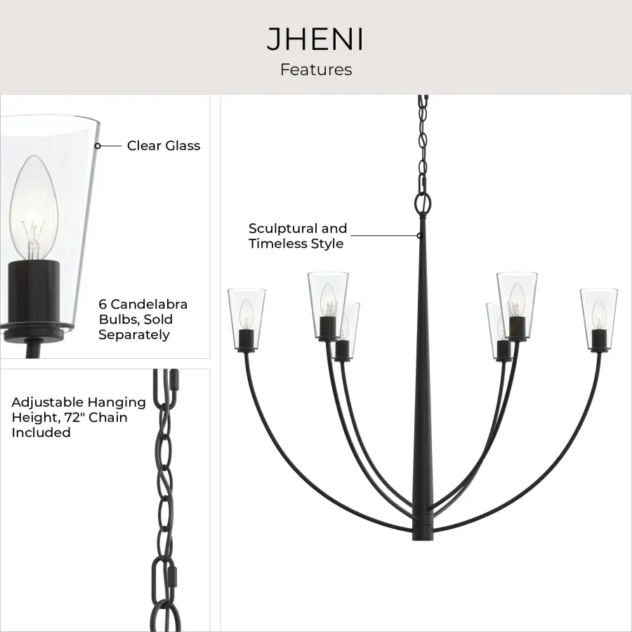 Jheni Six-Light Chandelier - Image 18