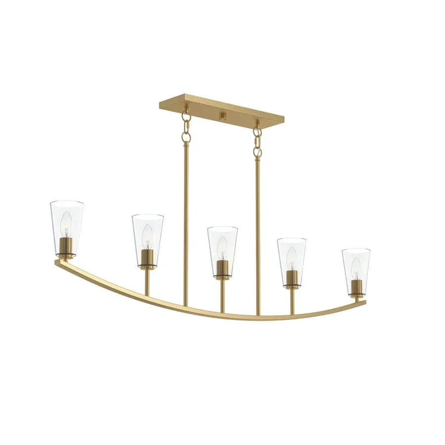 Sleek Five-Light Linear Design Perfect for Modern Dining Spaces - Image 1