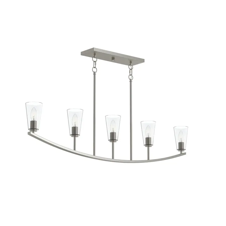 Sleek Five-Light Linear Design Perfect for Modern Dining Spaces - Image 2