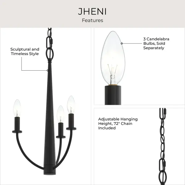 Jheni Three-Light Chandelier - Image 11