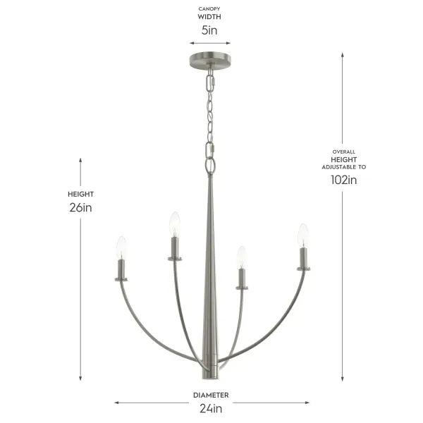 Jheni Four-Light Chandelier - Image 13