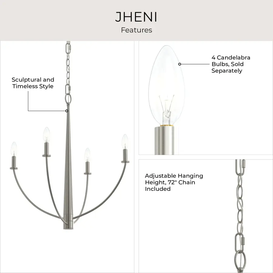 Jheni Four-Light Chandelier - Image 14