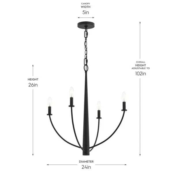 Jheni Four-Light Chandelier - Image 22