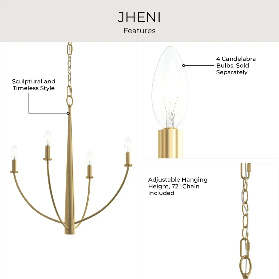 Jheni Four-Light Chandelier - Image 7