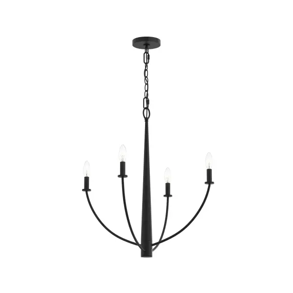Modern Four-Light Chandelier with Versatile Brushed Nickel Finish - Image 3