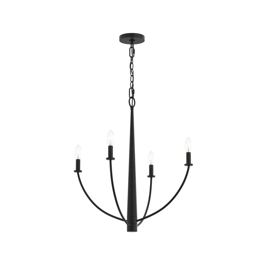 Modern Four-Light Chandelier with Versatile Brushed Nickel Finish - Image 3