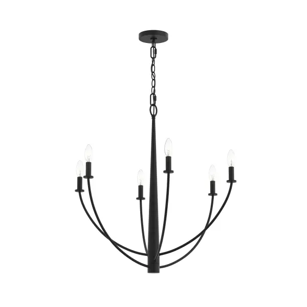 Modern Six-Light Chandelier with Transitional Appeal - Image 2