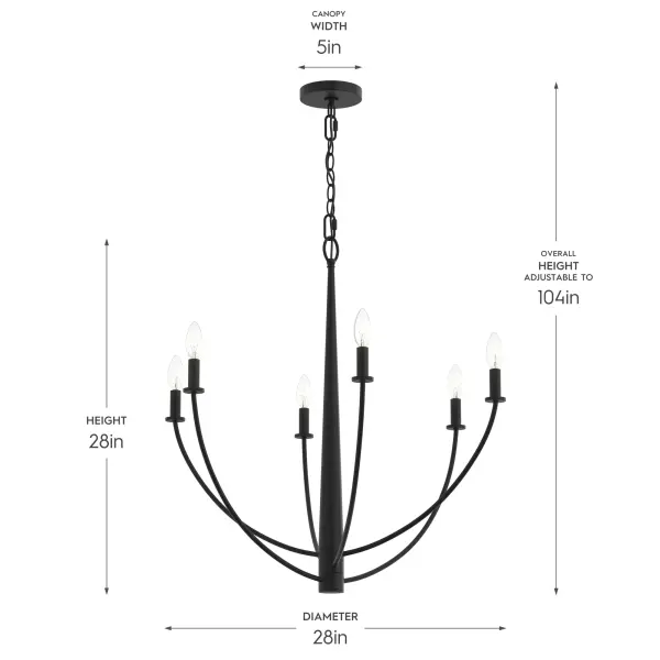 Jheni Six-Light Chandelier - Image 14