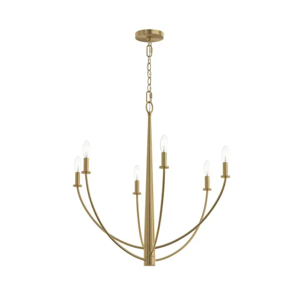 Modern Six-Light Chandelier with Transitional Appeal - Image 3