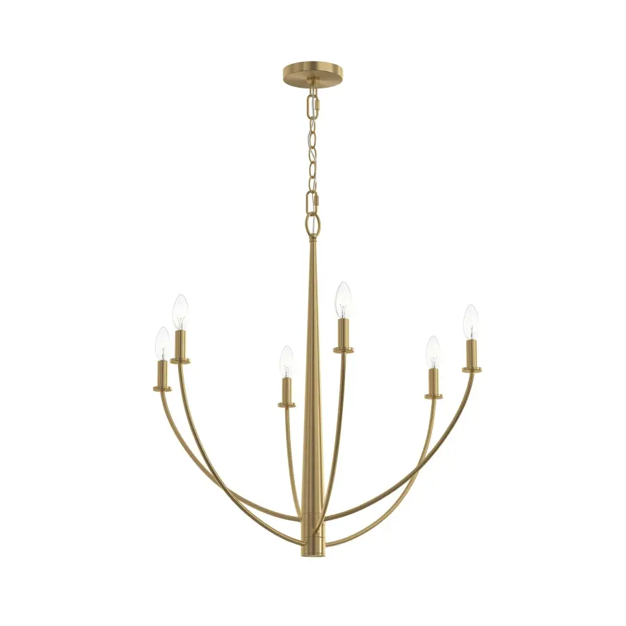 Modern Six-Light Chandelier with Transitional Appeal - Image 3