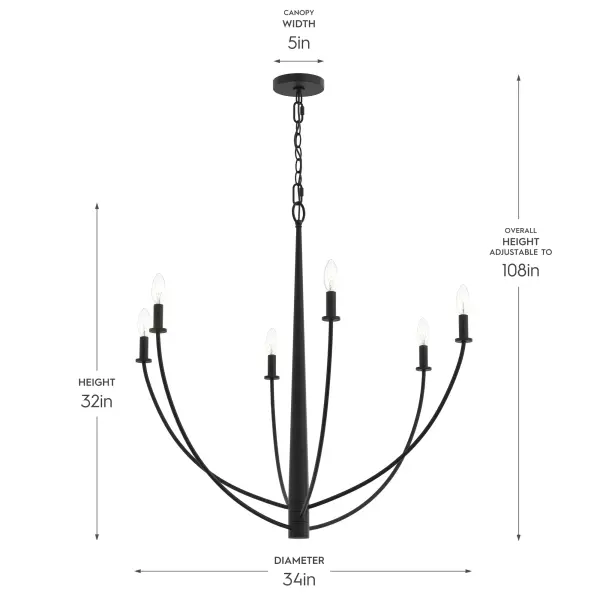 Jheni Six-Light Chandelier - Image 4