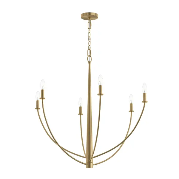 Modern Six-Light Chandelier with Transitional Appeal - Image 3