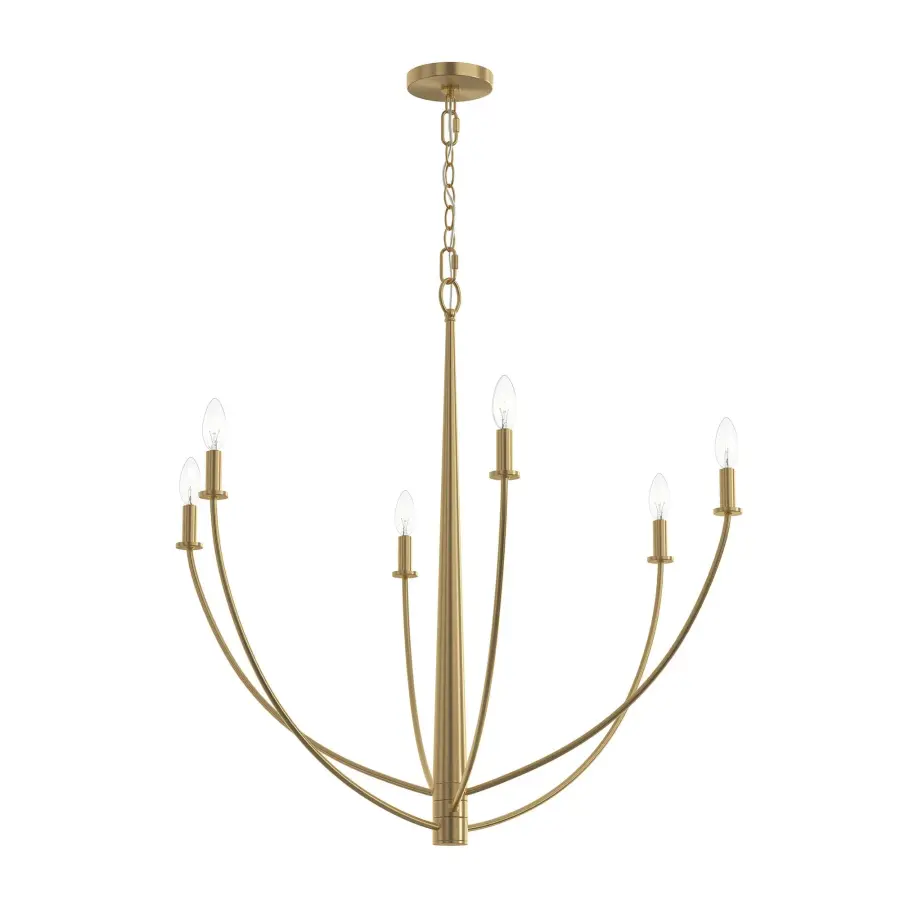 Modern Six-Light Chandelier with Transitional Appeal - Image 3