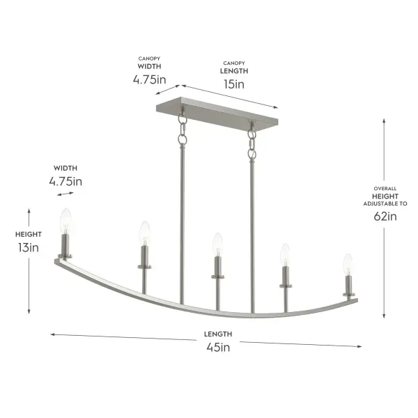 Jheni Five-Light Chandelier - Image 14