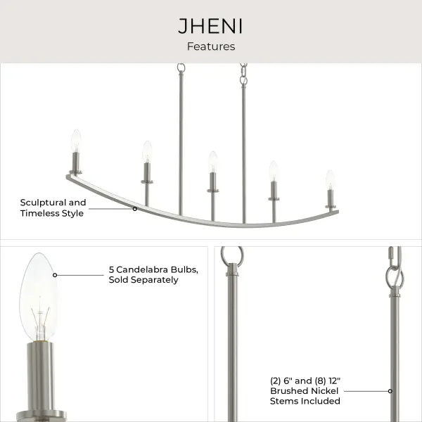 Jheni Five-Light Chandelier - Image 15