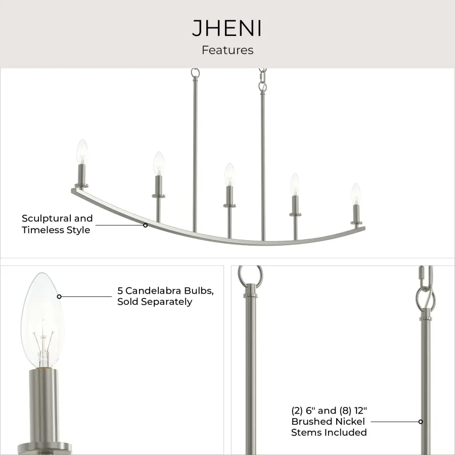 Jheni Five-Light Chandelier - Image 15